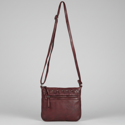 Sac en cuir bandoulière avec couture en V MET
