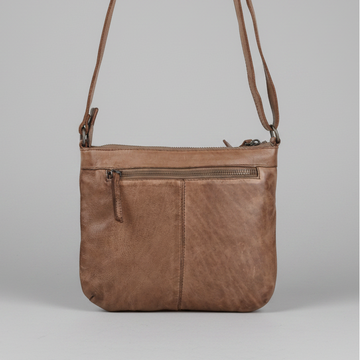 Sac en cuir bandoulière avec couture en V MET