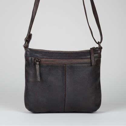 Sac en cuir bandoulière avec couture en V MET