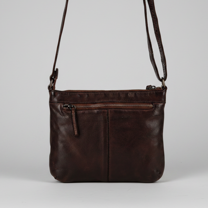 Sac en cuir bandoulière avec couture en V MET