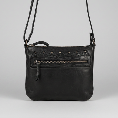 Sac en cuir bandoulière avec couture en V MET