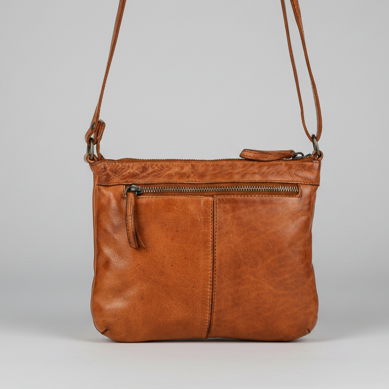 Sac en cuir bandoulière avec couture en V MET