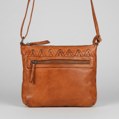 Sac en cuir bandoulière avec couture en V MET