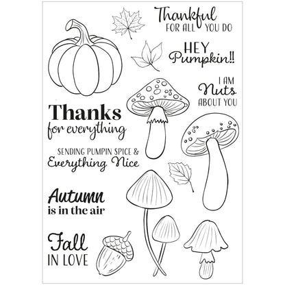 Vaessen Creative • Tampons transparents Hey Pumpkin 16 pièces