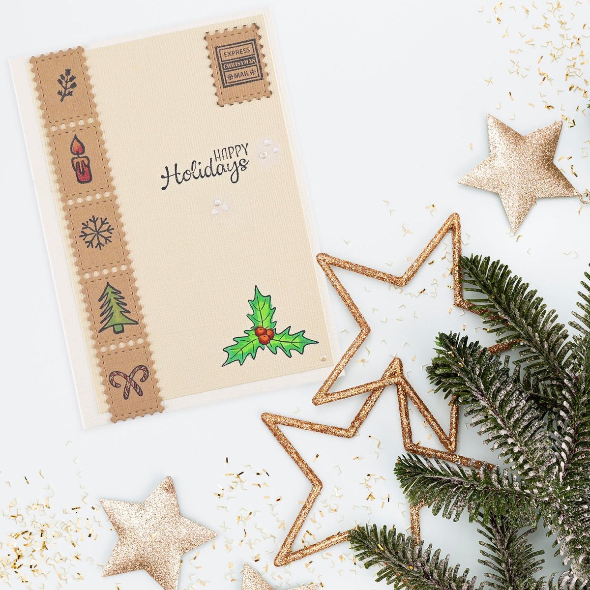 Vaessen Creative • Cutting Die Set Postal Stamp Strip