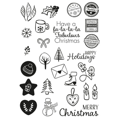 Vaessen Creative • Tampons transparents Noël Falala