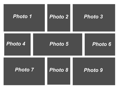 32″X24″ Collage Canvas Photo All Occasions 9 blocks