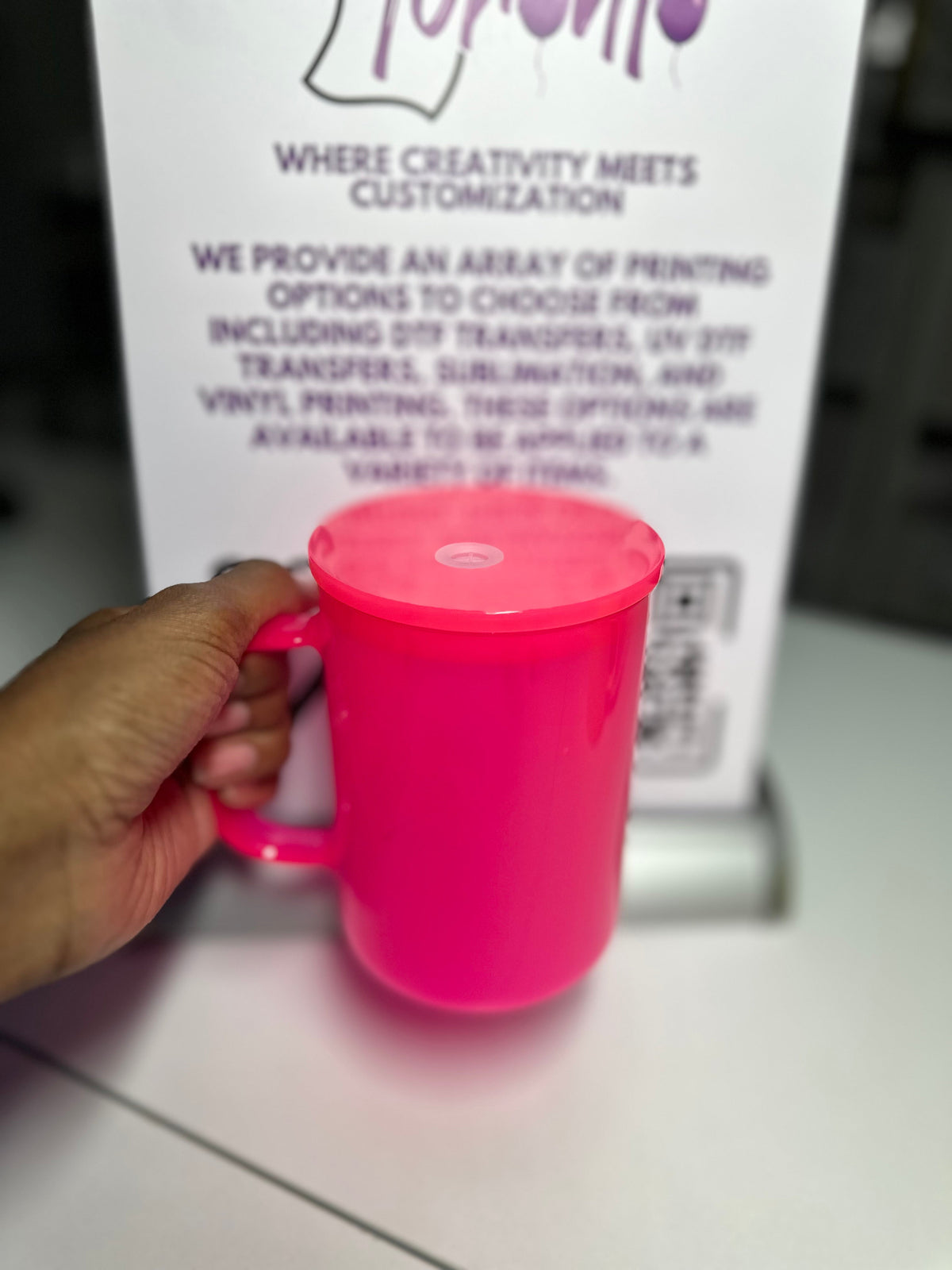 Mug en verre néon 500 ml - Mug vierge personnalisable pour sublimation et vinyle