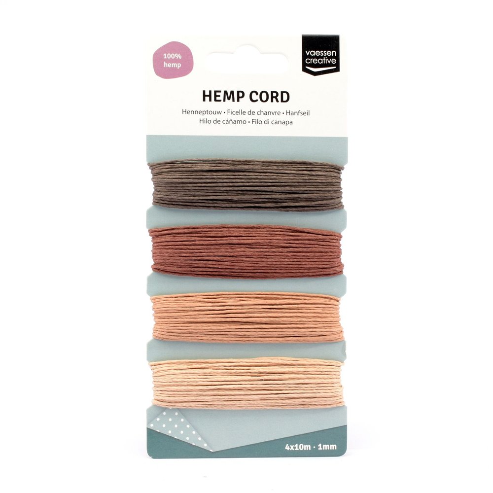 Vaessen Creative Cordon en Chanvre Naturel 4x10m