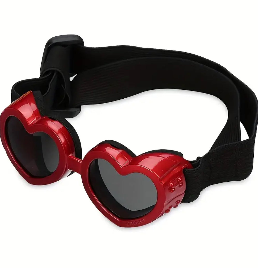 Lunettes en forme de cœur pour chien | Lunettes pour chien en forme de cœur