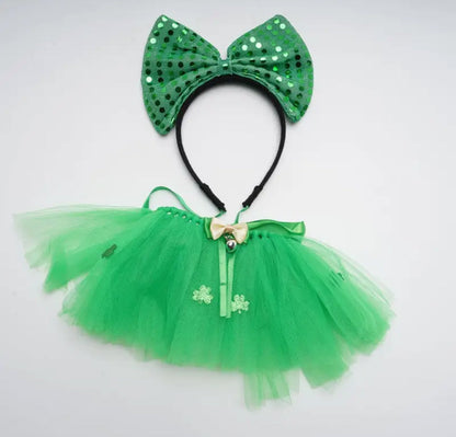Saint Patrick’s Day Tutu and Bow – Festive Luxury Dog Outfit