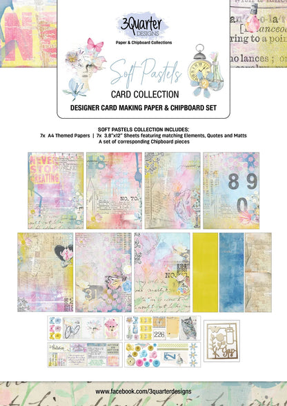 3Quarter Designs - Collection de cartes - Tons pastel doux