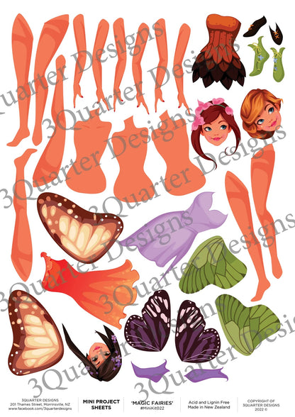 3Quarter Designs - Mini Project Sheets - Fées Magiques