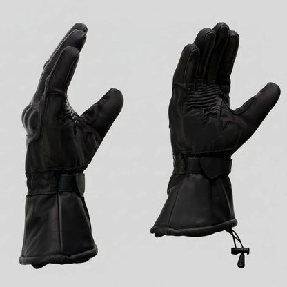 Open Road Men's Armored Gauntlet Leather Motorcycle Gloves