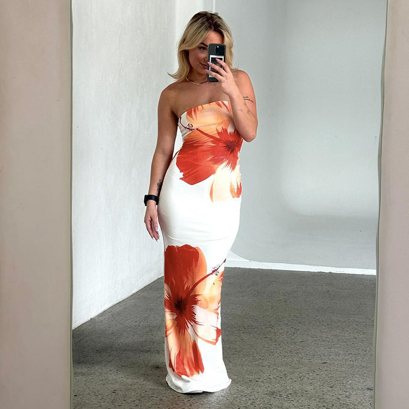Women’s Summer Tube Top Dress – Casual Strapless Vacation & Beach Dress