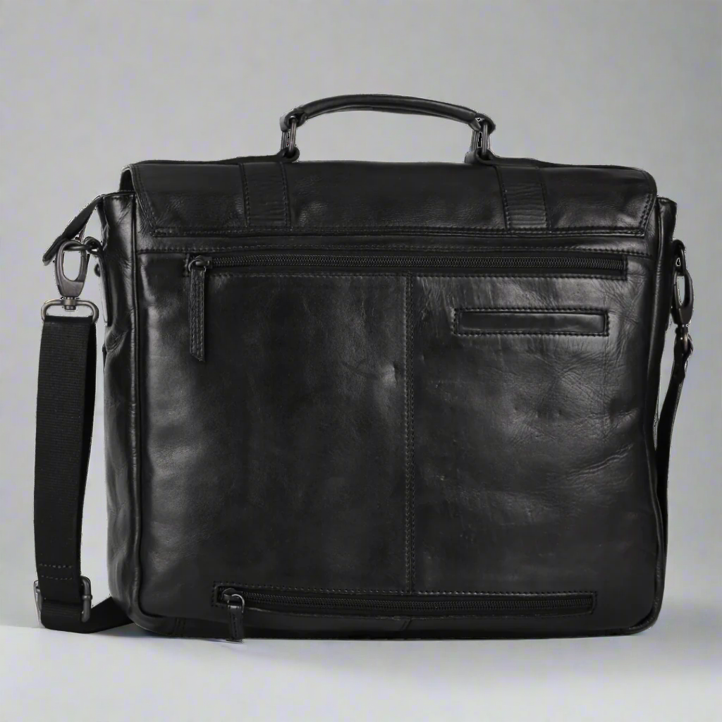 Sac pour ordinateur portable en cuir MET Messenger