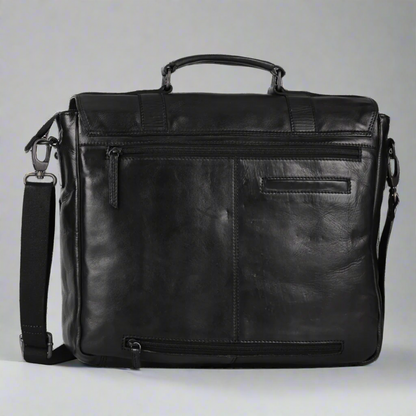 Sac pour ordinateur portable en cuir MET Messenger