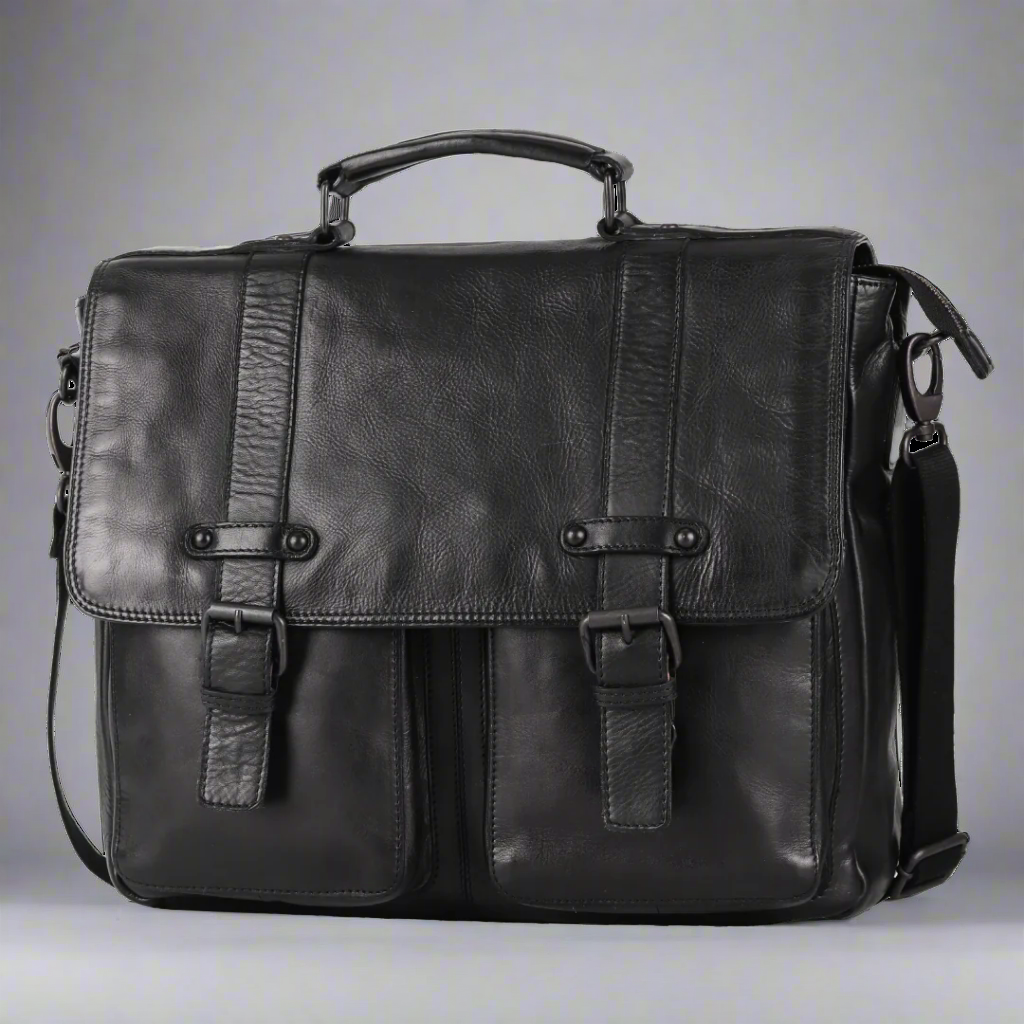 Sac pour ordinateur portable en cuir MET Messenger