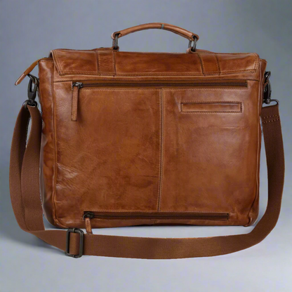 Sac pour ordinateur portable en cuir MET Messenger