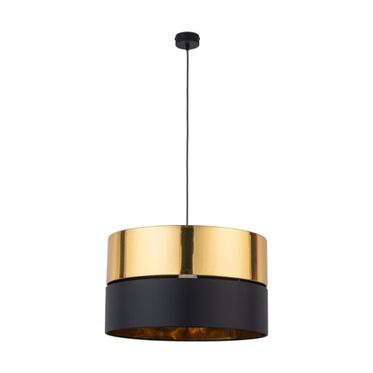 HILTON Suspension Luminaire Plafond Noir et Or pour Îlot de Cuisine, Salle à Manger et Salon – Éclairage de Luxe Moderne