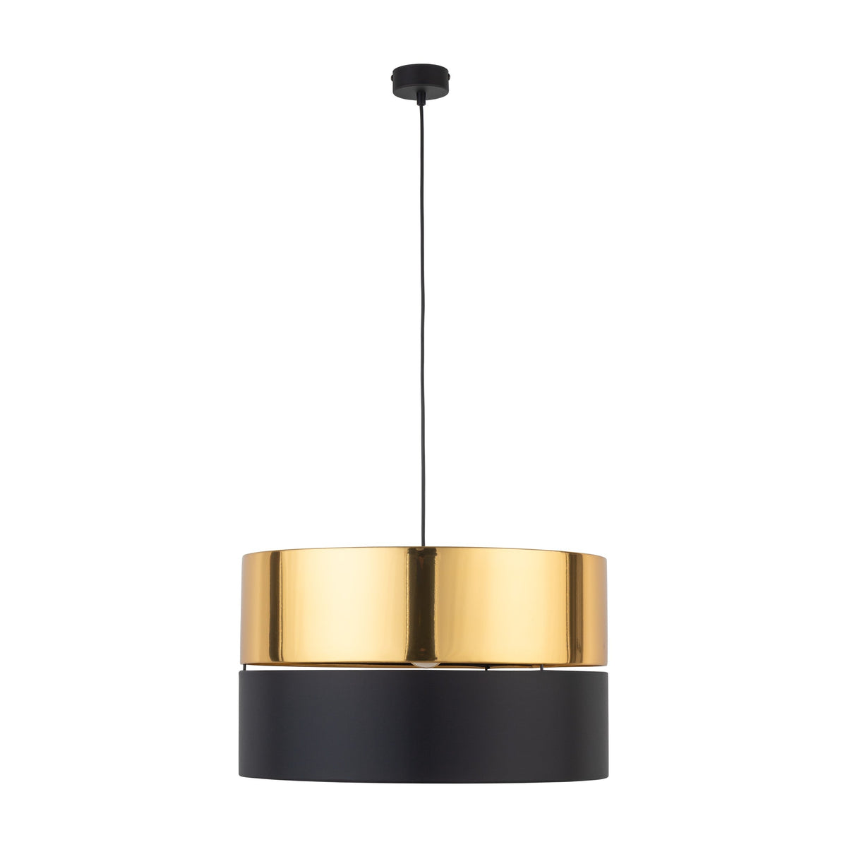 HILTON Suspension Luminaire Plafond Noir et Or pour Îlot de Cuisine, Salle à Manger et Salon – Éclairage de Luxe Moderne