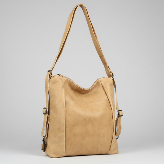 MET Premium Leather Shoulder Bag. Convertible Bag Transformer