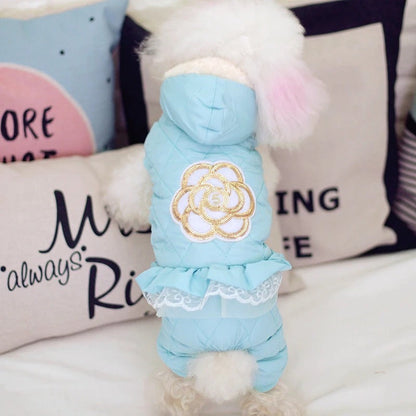 Coco Chewnel Winter Dog Jumpsuit | Full Body Cold Weather Onesie
