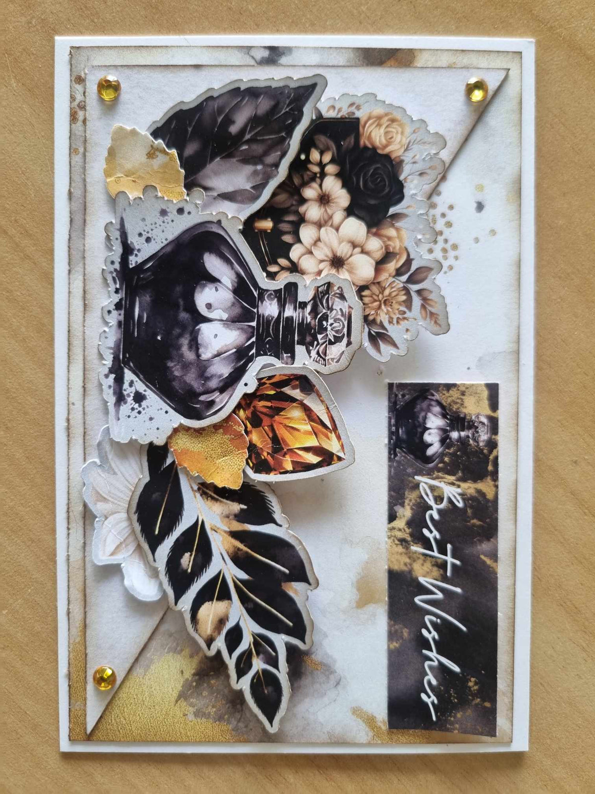 3Quarter Designs Golden Ebony Lot de 6x4 cartes
