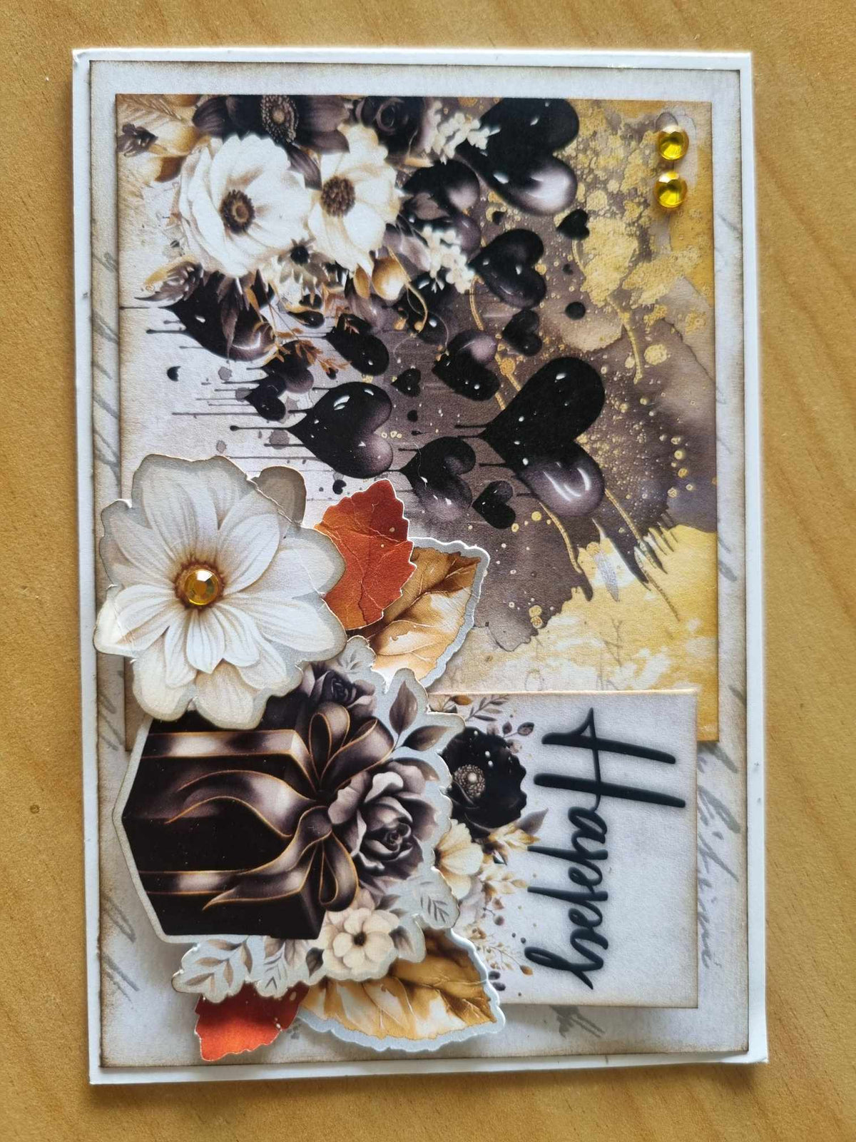 3Quarter Designs Golden Ebony Lot de 6x4 cartes