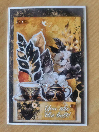 3Quarter Designs Golden Ebony Lot de 6x4 cartes