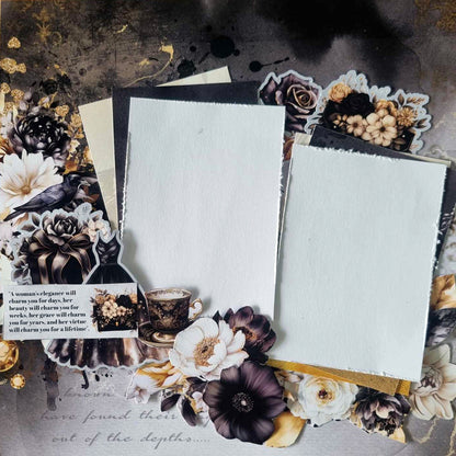 3Quarter Designs Golden Ebony Lot de papiers design et de découpes 30x30 cm