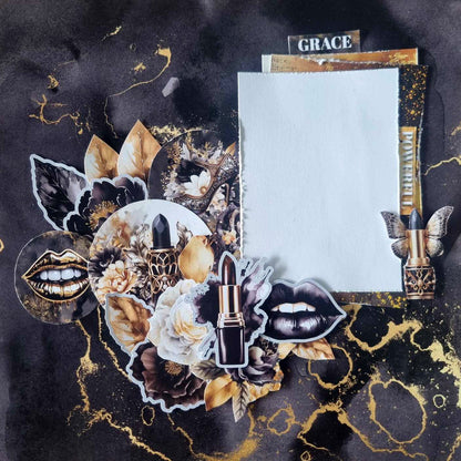 3Quarter Designs Golden Ebony Lot de papiers design et de découpes 30x30 cm