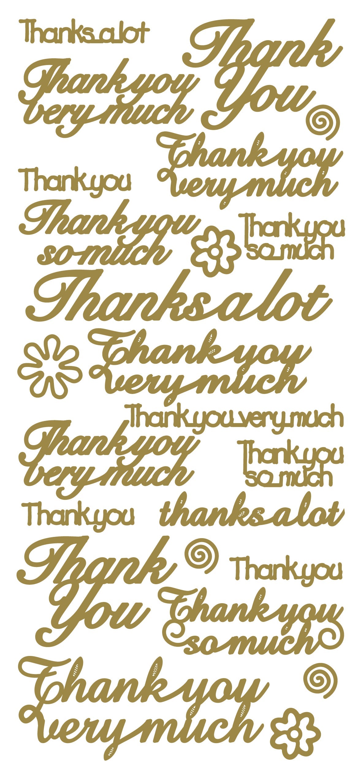 Peel Off Stickers - Various Thank You