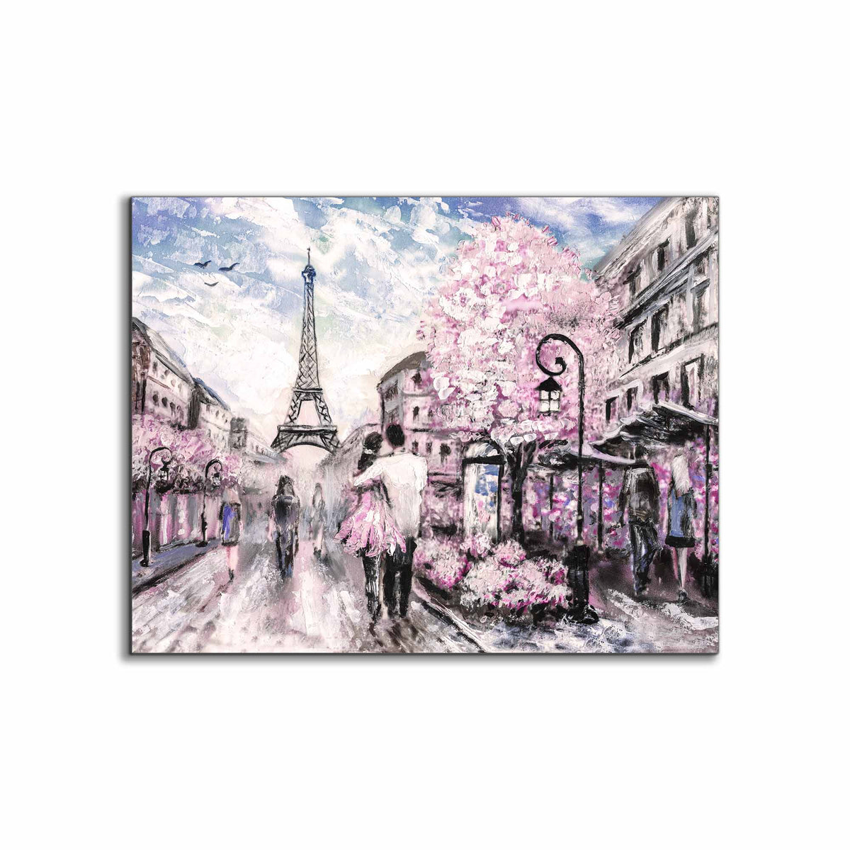 Joli Paris rose - Décoration murale en toile - Art mural