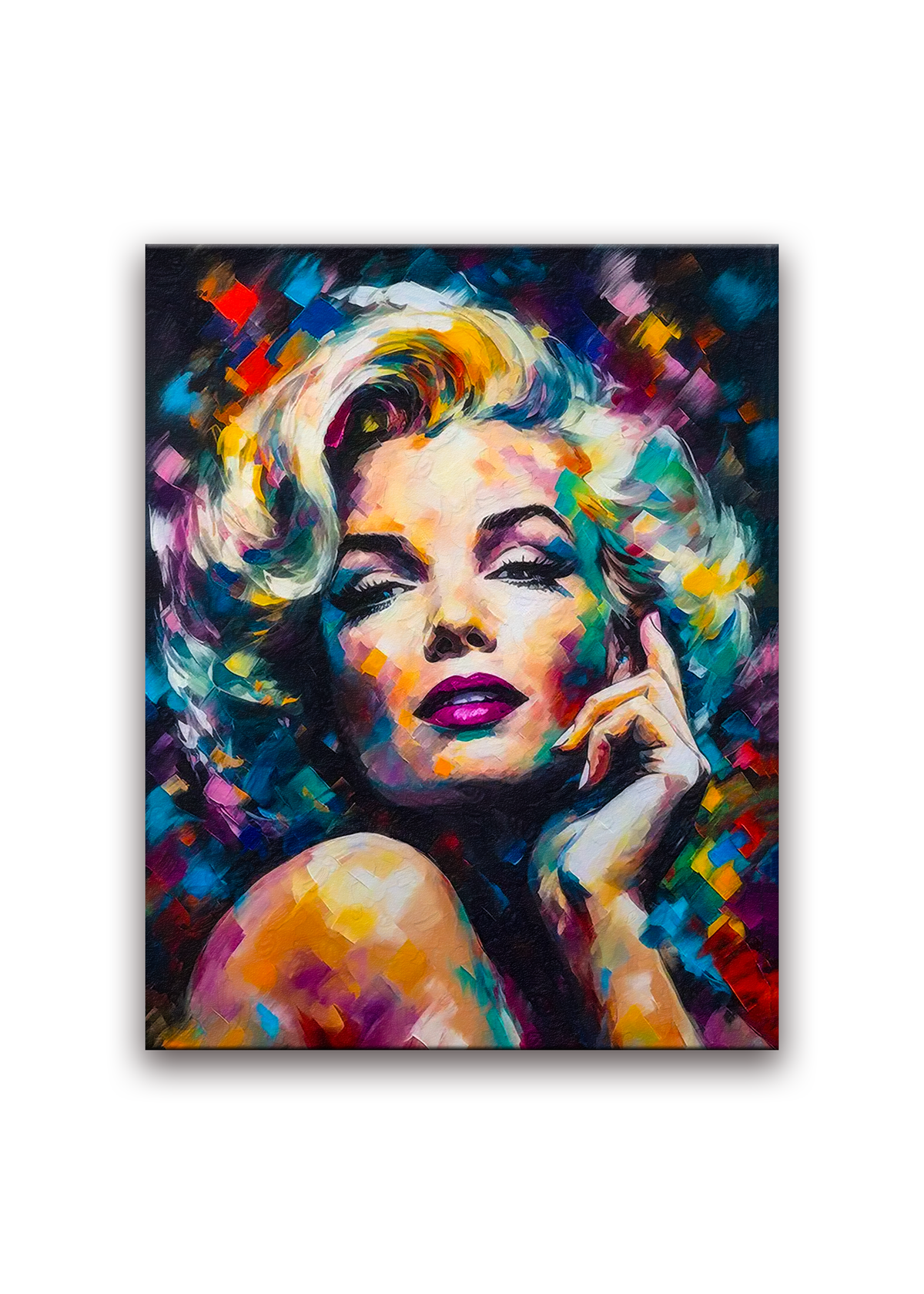 Marilyn Canvas-Wall decor -Fine Art-Gold varnish