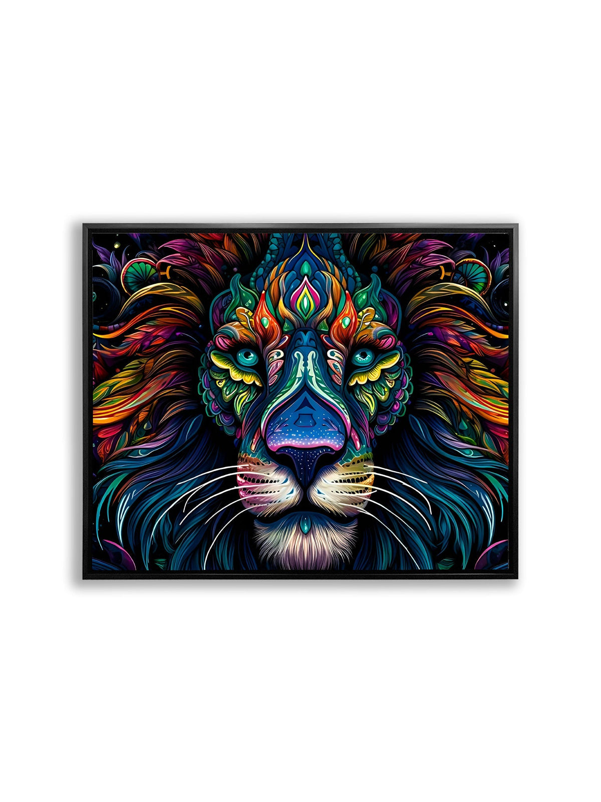 Wall art -Wildlife Canvas- Colorful Lion's