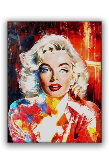 Captivating Marilyn Monroe Canvas Wall Art | Colour Portrait | 35 × 47 inches
