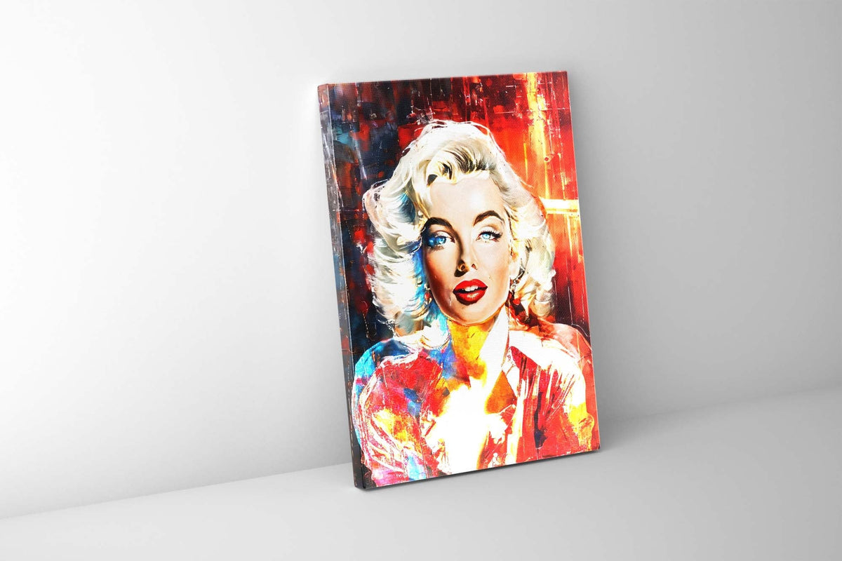 Captivating Marilyn Monroe Canvas Wall Art | Colour Portrait | 35 × 47 inches