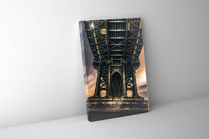 Bridge Symmetry Canvas Wall Art | Architectural Perspective | 35 × 47 inches