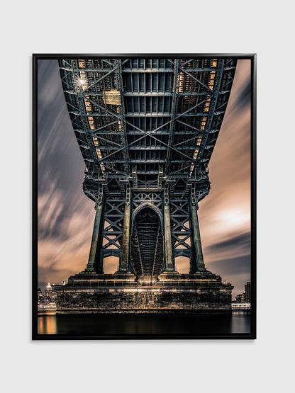 Bridge Symmetry Canvas Wall Art | Architectural Perspective | 35 × 47 inches