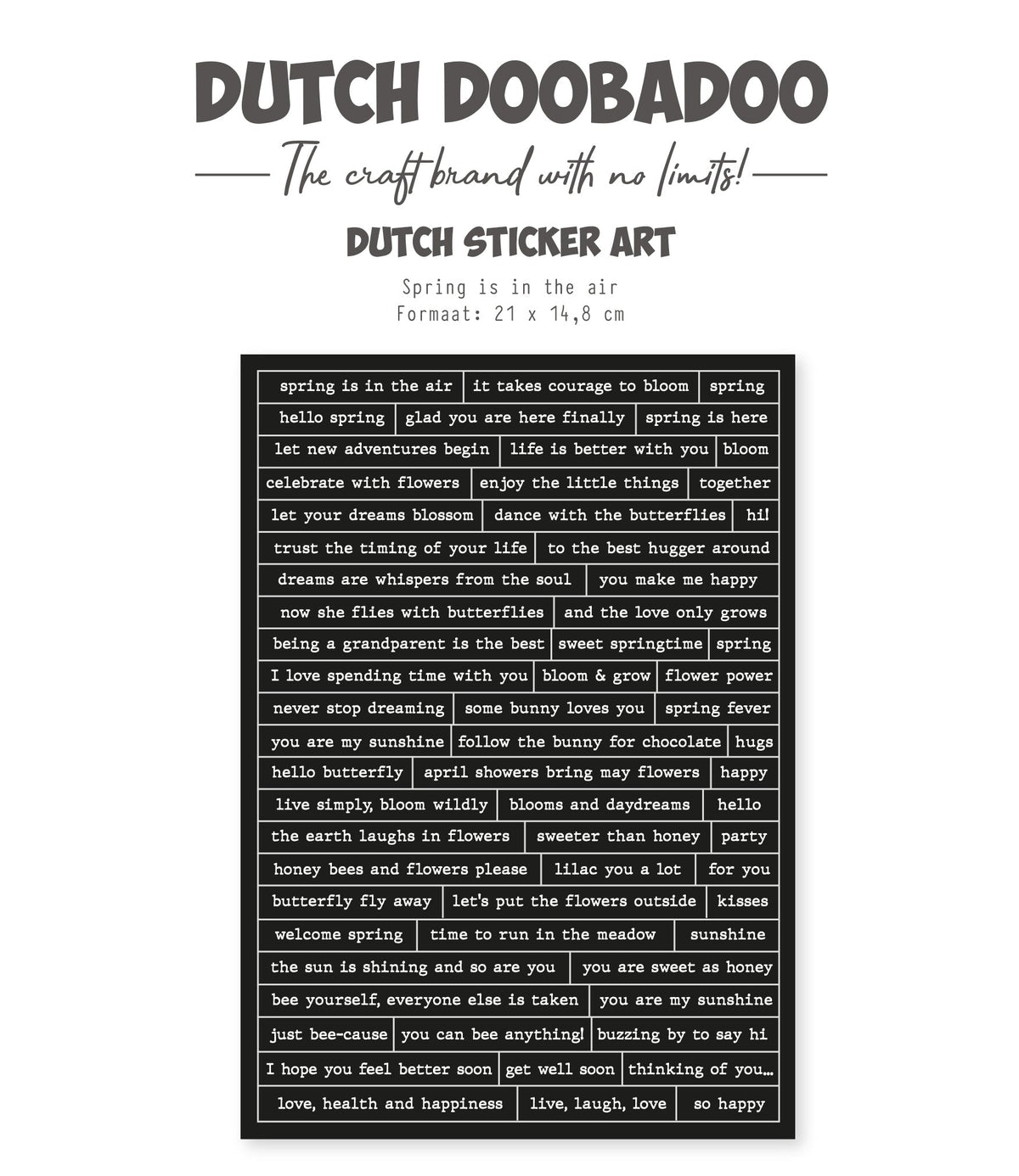 Dutch Doobadoo DDBD Dutch Sticker A5 Happy Spring 2