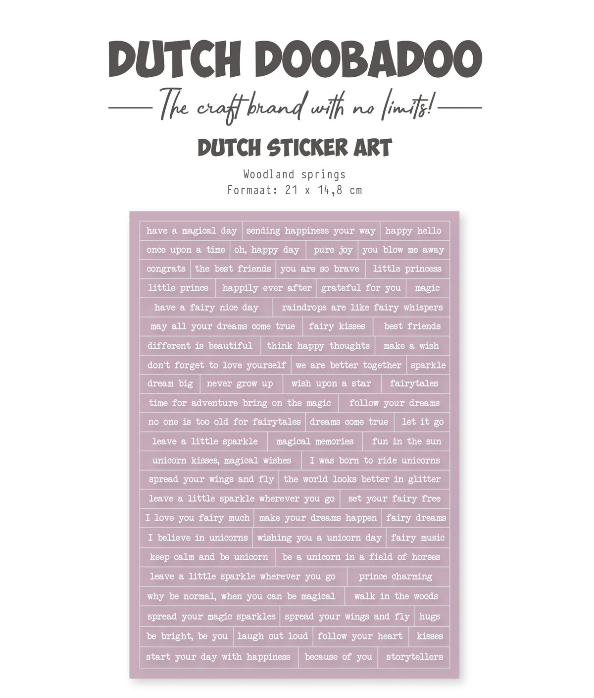 Dutch Doobadoo DDBD Dutch Sticker Art A5 Woodland Springs