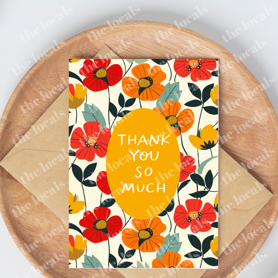 Carte de vœux florale Merci beaucoup