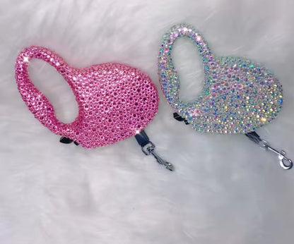 Blinged Out Leash Retractor – Luxury Rhinestone Retractable Dog Leash