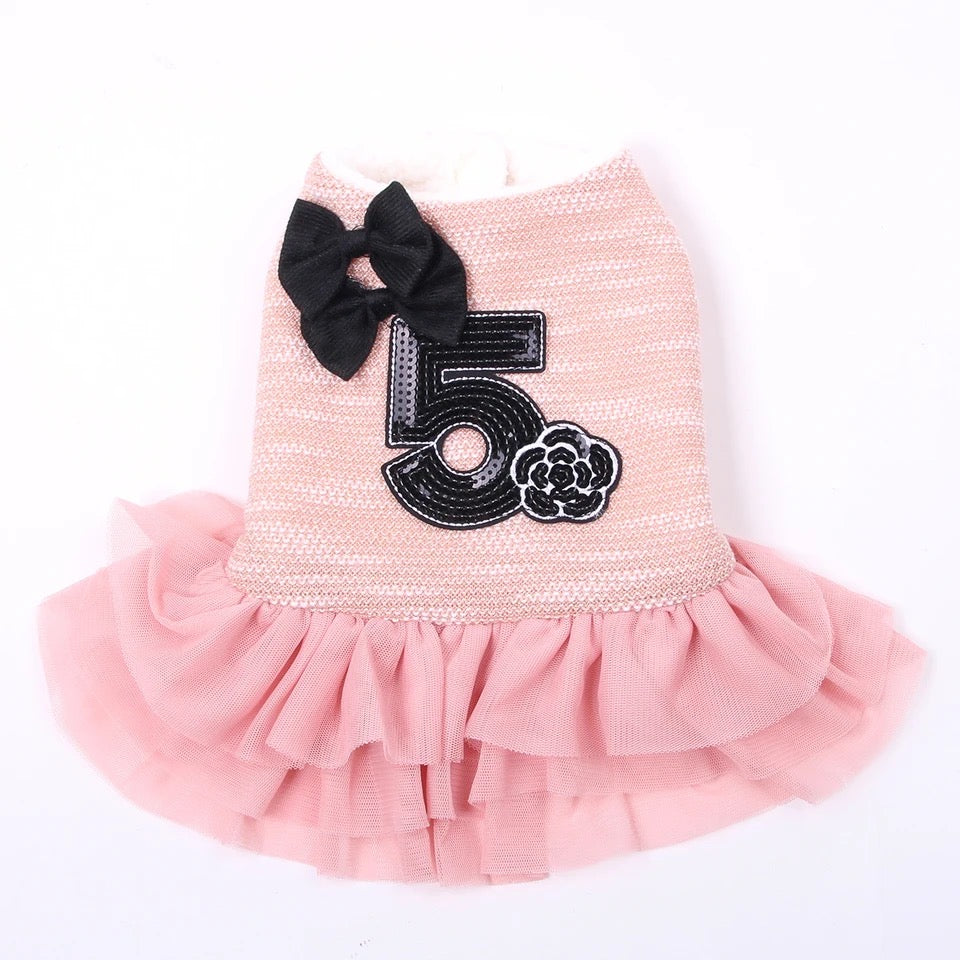 Coco Chewnel Five Dog Dress | Elegant Occasion Dog Dress