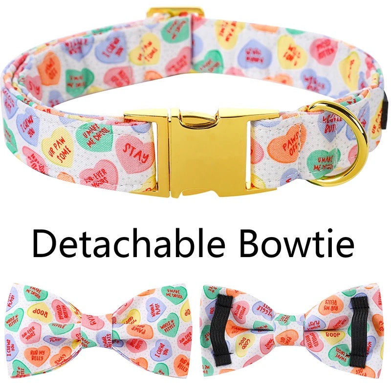 Nœud papillon avec col en bonbon cœur