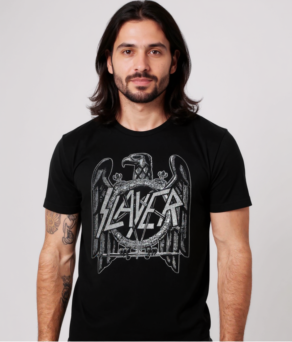 T-shirt Slayer Vintage Aigle Argenté