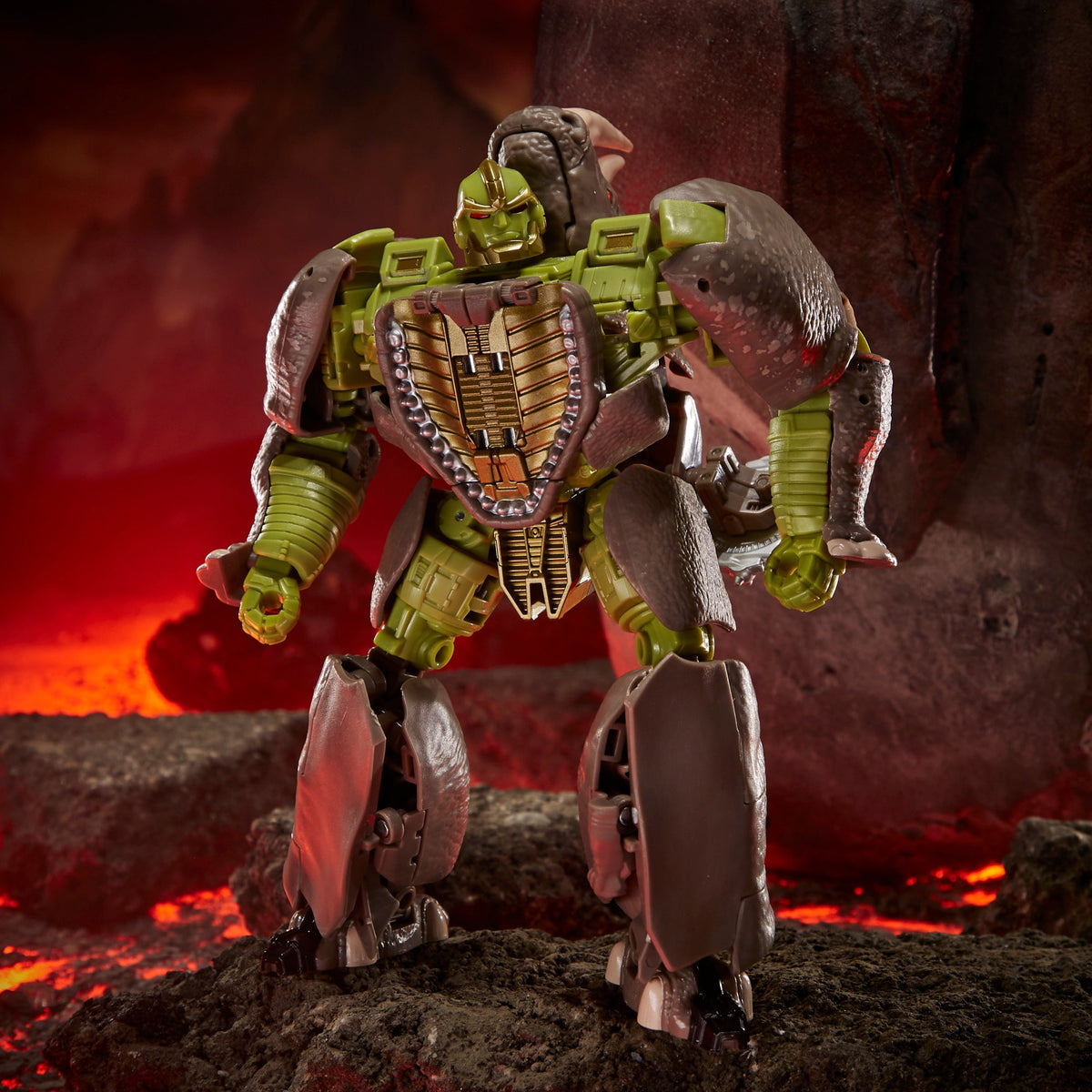 Transformers Jouets Generations War for Cybertron: Kingdom Voyager WFC-K27 Figurine articulée Rhinox