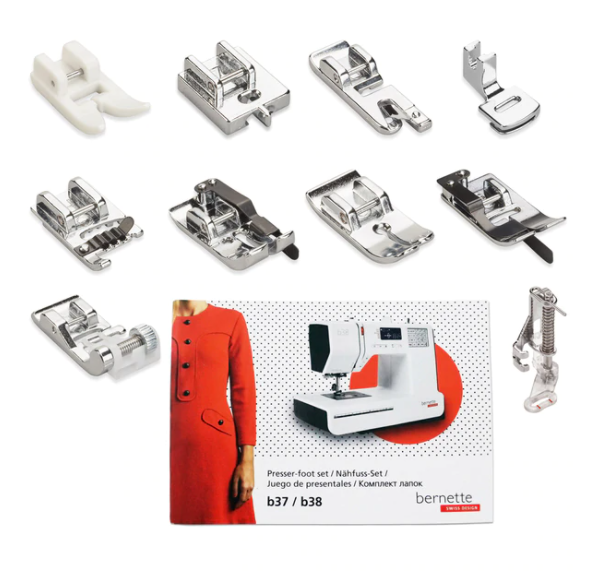 Kit de 10 pieds pour machines à coudre Bernette B37/B38