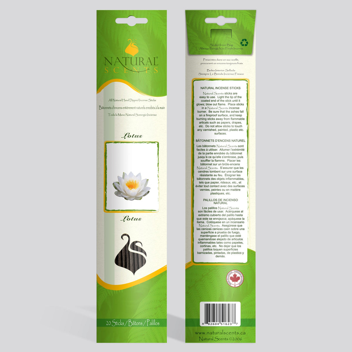 Bâtonnets d'encens Lotus Parfums Naturels